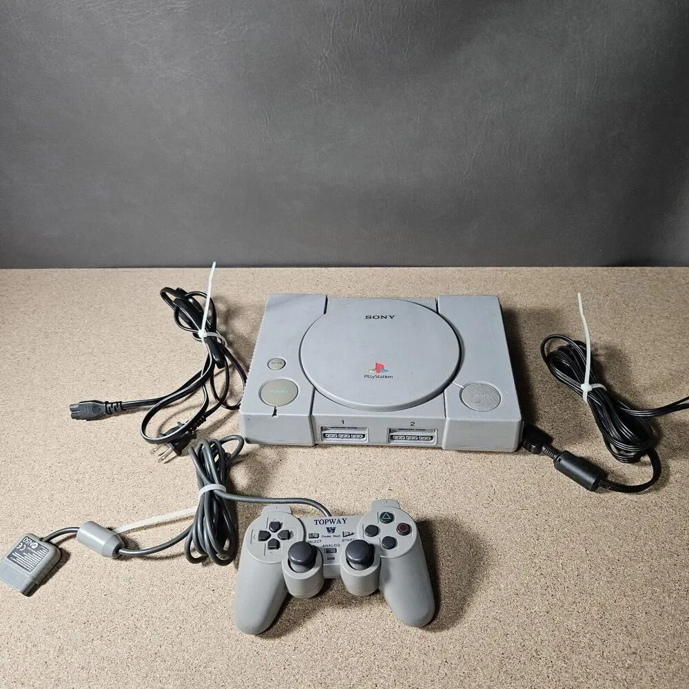 Sony Playstation 1 SCPH-7001 Console Double Shock Game System Tested Works PS1